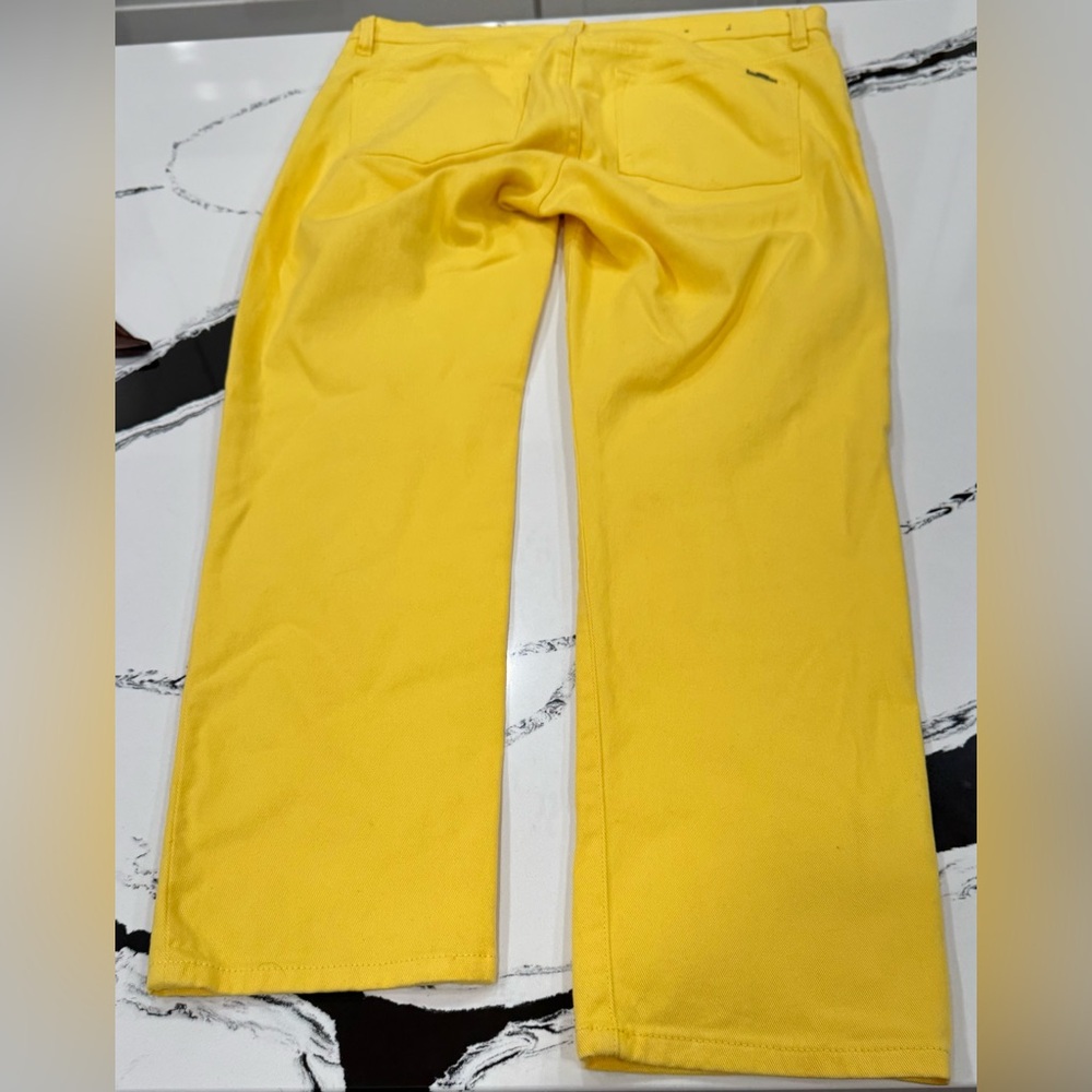 Lauren Jeans Co by Ralph Lauren Modern Straight Ankle Jeans in Yellow Size 12 - Picture 10 of 10
